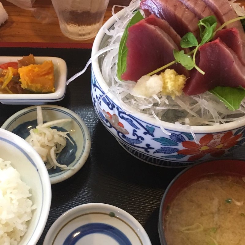 かつお刺し定食(食い処 くりたや那珂湊市場前 )
