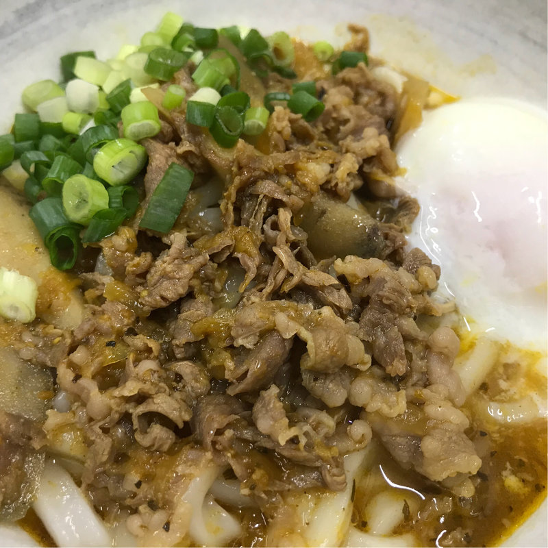 カレーうどん(まるしんのてぬきうどん)