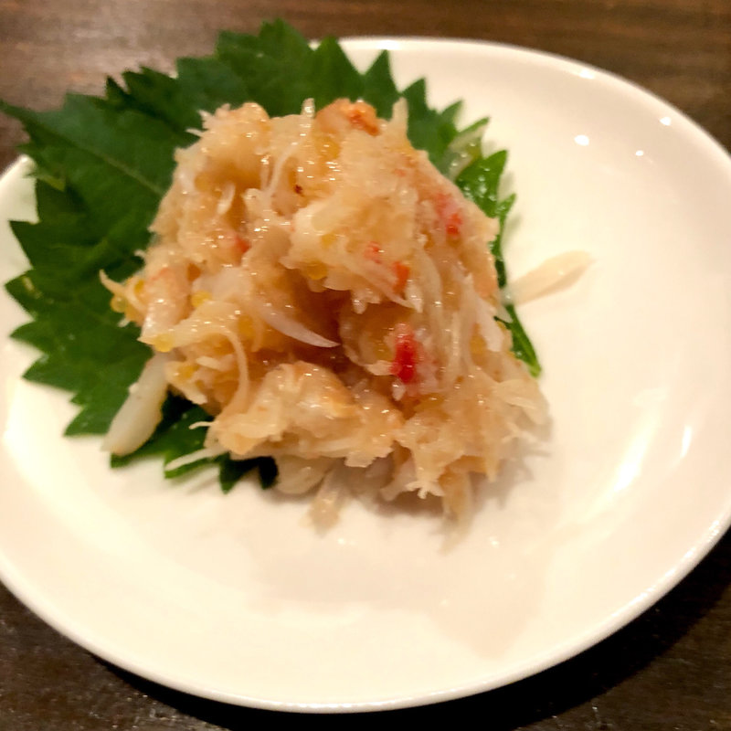 かにの梅水晶(〆蕎麦千花庵 野毛店)