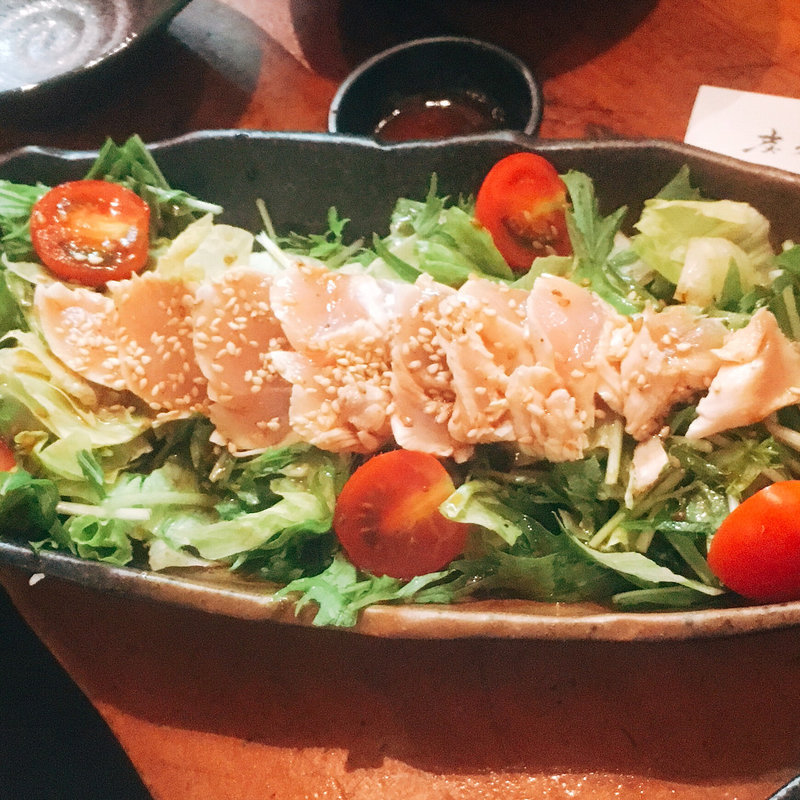 ささみサラダ(炭火焼鳥・焔)