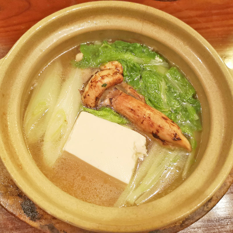 鶏だし松茸鍋(鶏匠 （とりしょう）)