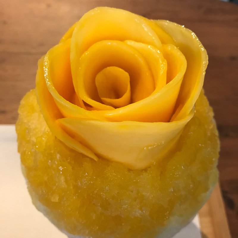 花盛りかき氷 マンゴー(にしのみや果汁店)