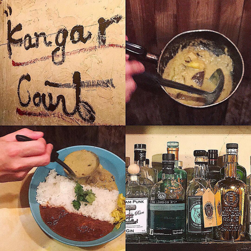 2種あいがけ（ポークビンダルー・メカジキのチェティナッドフィッシュ）(Kangaroo　Court　Decision)