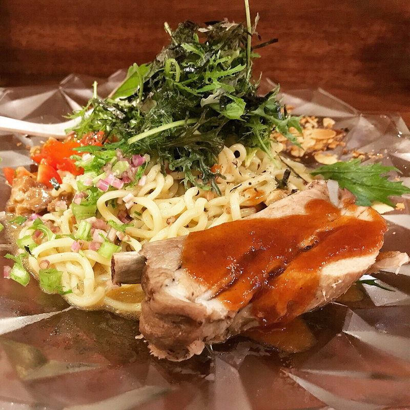 限定 ど〜ん！スペアリブ！ワイルドだろ〜！(海老丸らーめん)