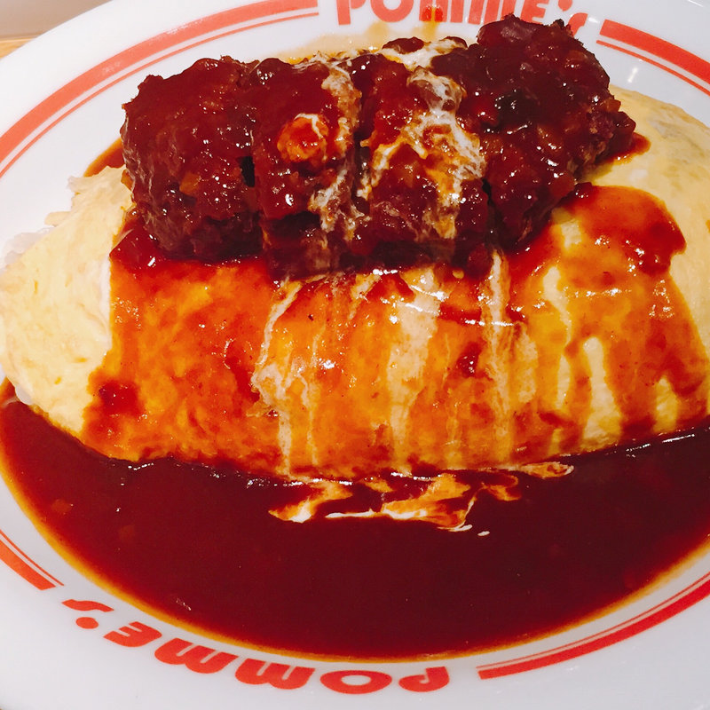 とんかつオムライスSサイズ(ポムの樹 渋谷スペイン坂店)