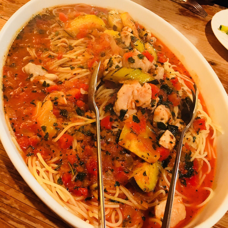 若鳥となすのトマトソース(マダン 黄檗店 )