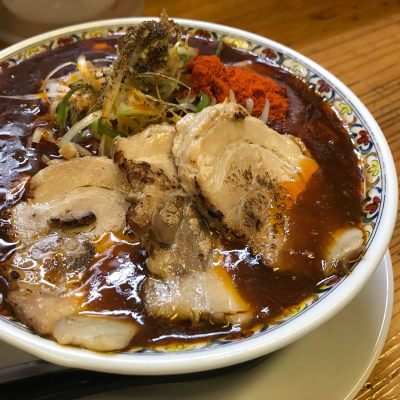 背脂咖哩麻婆麺チャーシュートッピング(辛っとろ麻婆麺 あかずきん(麺処 鳴声 煮干の奏 改め))