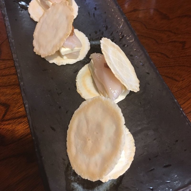 ホタテのミルフィーユ(焼き貝うぐいす )