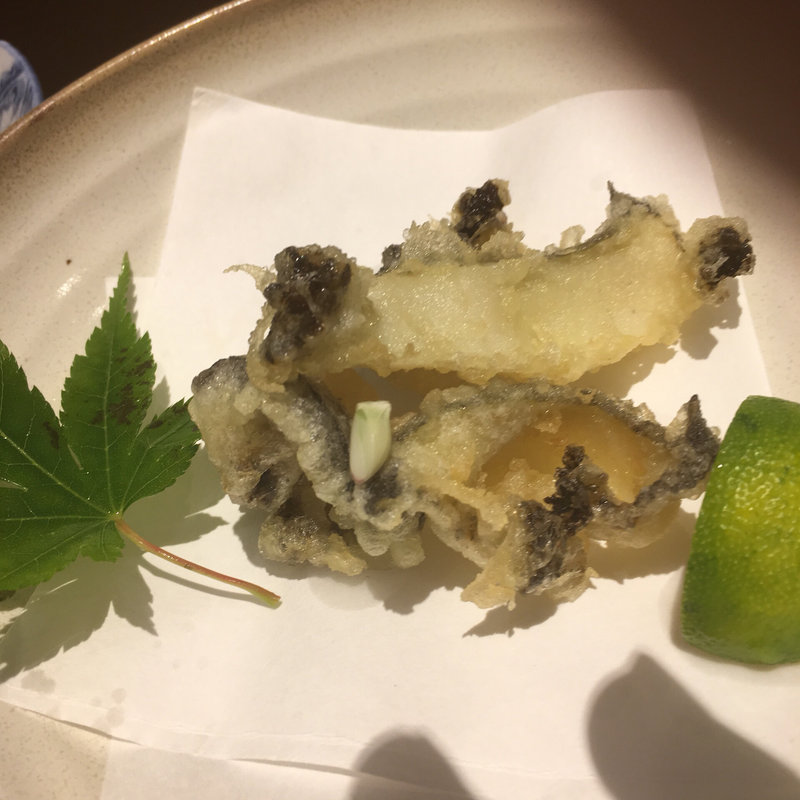 鮑の天ぷら(小庵 旬八)