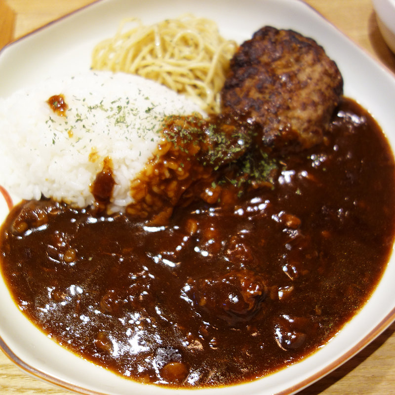 ハヤシライス＆和牛入りハンバーグ(焼肉 牛タン スグル 博多平尾店)