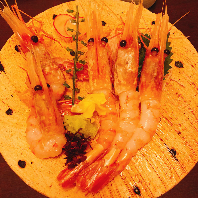 ボタン海老の刺身(隠れ房 池袋店)