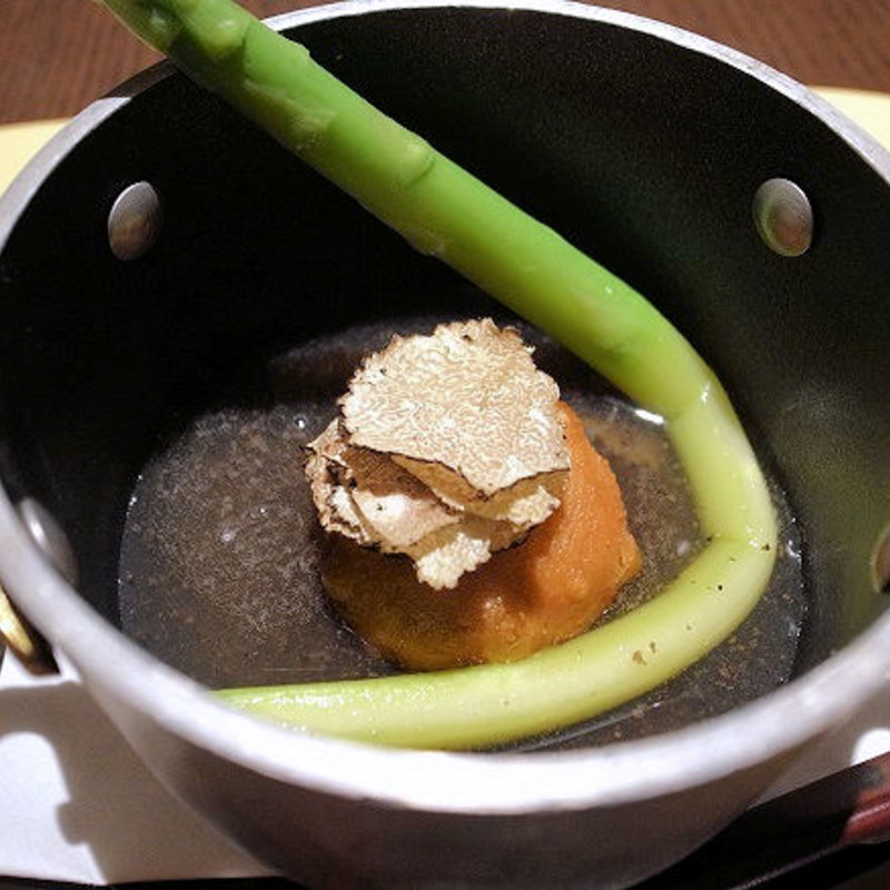 胡麻豆腐の鯛の餡かけ(さ行)