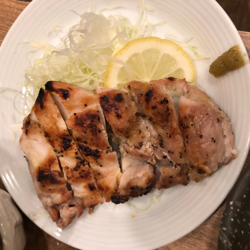 鶏もも焼皿(大衆酒場　日本鶏園 築地店)