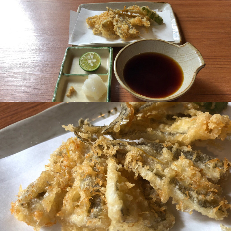 鯊の天ぷら(布恒更科)