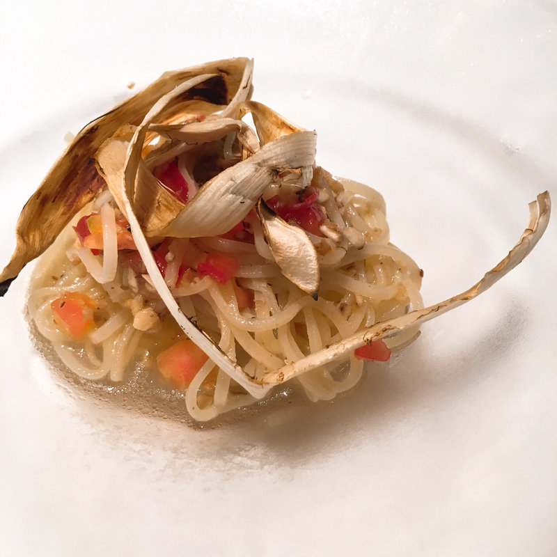 松茸の冷製パスタ(ア・ニュ)