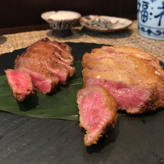 極上レア牛タンかつ定食(agemaki)