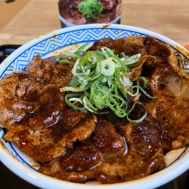 黒だれ豚丼 (並盛)(吉野家 臨海二色の浜店)