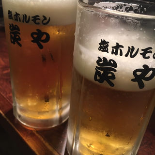 生ビール(炭や 狸小路店)