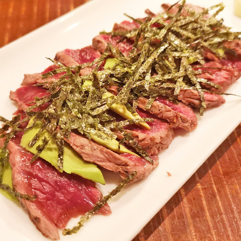 ダチョウのアボカドワサビ醤油(鶏魚きっちん)