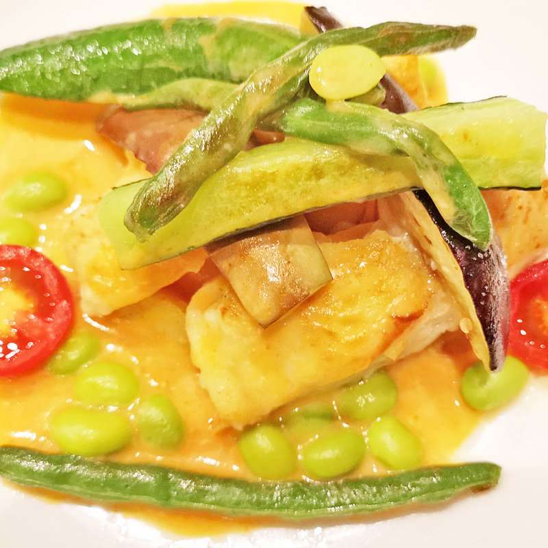 白身魚のグリル エビ風味のクリームソース(BISTRO309 サンシャインシティアルパ店)