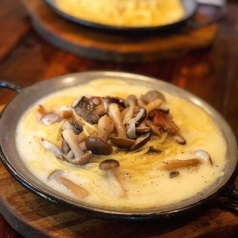 きのこのクリームパスタ(cafe自転車屋)