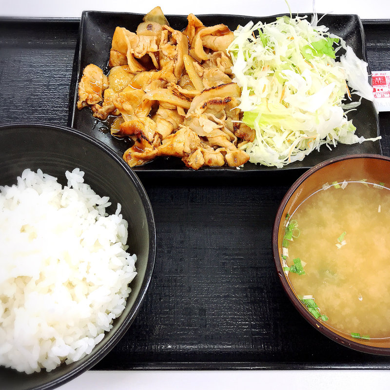 豚生姜定食(吉野家 中目黒駅前店 )