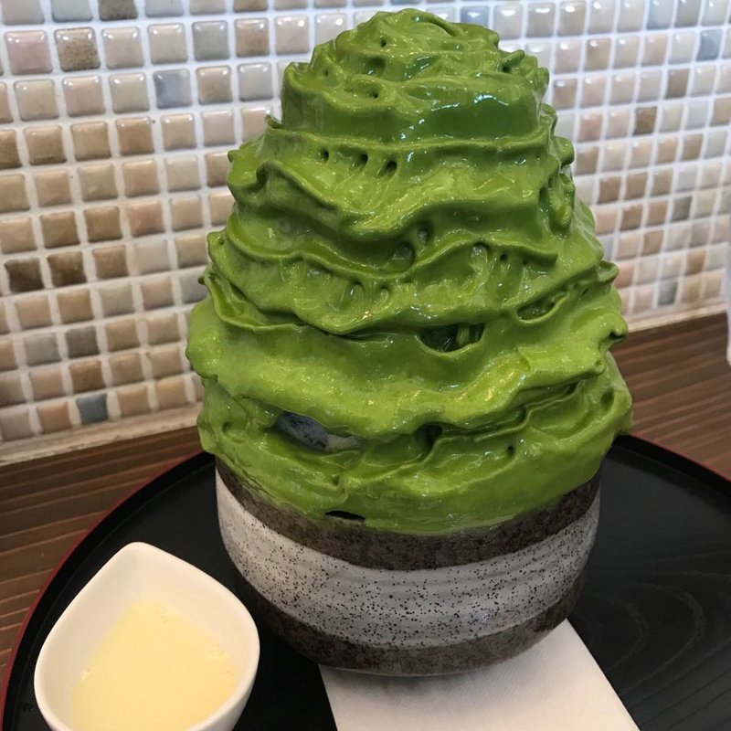 西尾の抹茶エスプーマ氷(cafe LUKE)