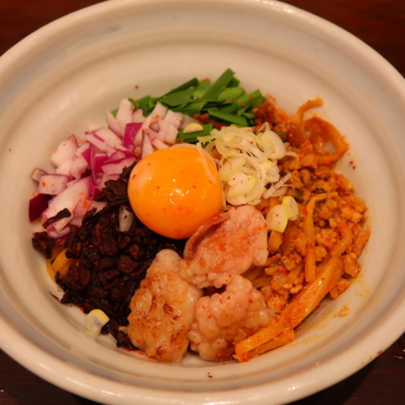 台湾もつ混ぜそば(らーめん つけ麺 かんじん堂 フコクフォレストスクエア店 )