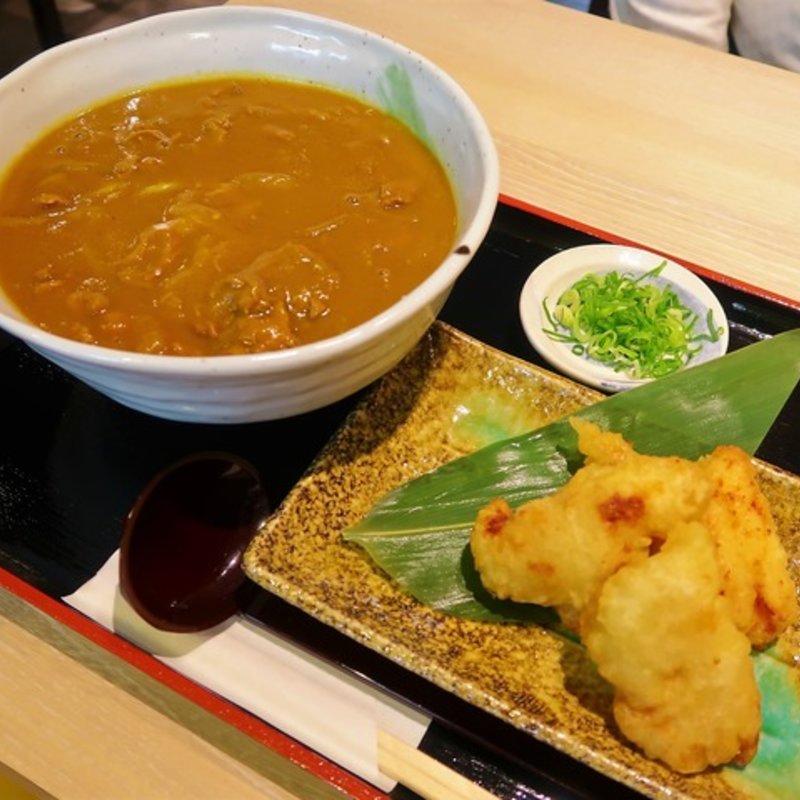とり天カレーうどん　とり天別添えで3個(やたがらす UDON（旧名：酒とうどん 一福）)