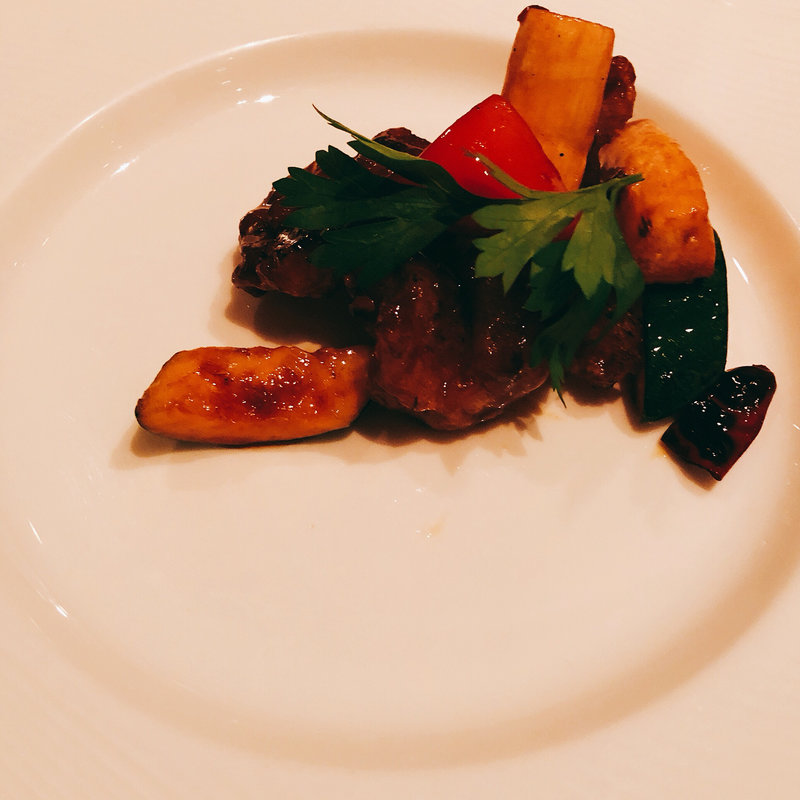 大海老・ホタテ・イカ  唐辛子炒め(重慶飯店 麻布賓館)