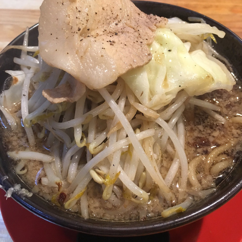 ド根性の醤油 野菜盛り(男のらぁめん 神戸ちぇりー亭 明石魚住店)