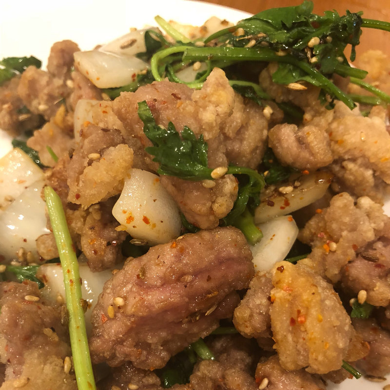 ラム肉炒め クミン(羊香味坊)