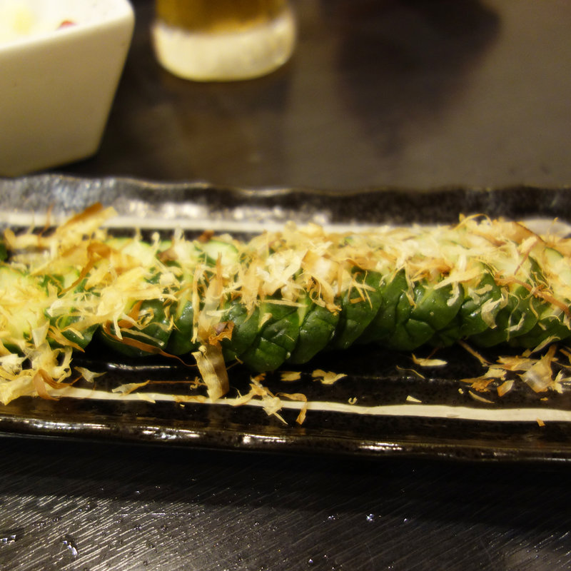 きゅうりの一本漬け。(本格備長炭 焼鳥かむい)