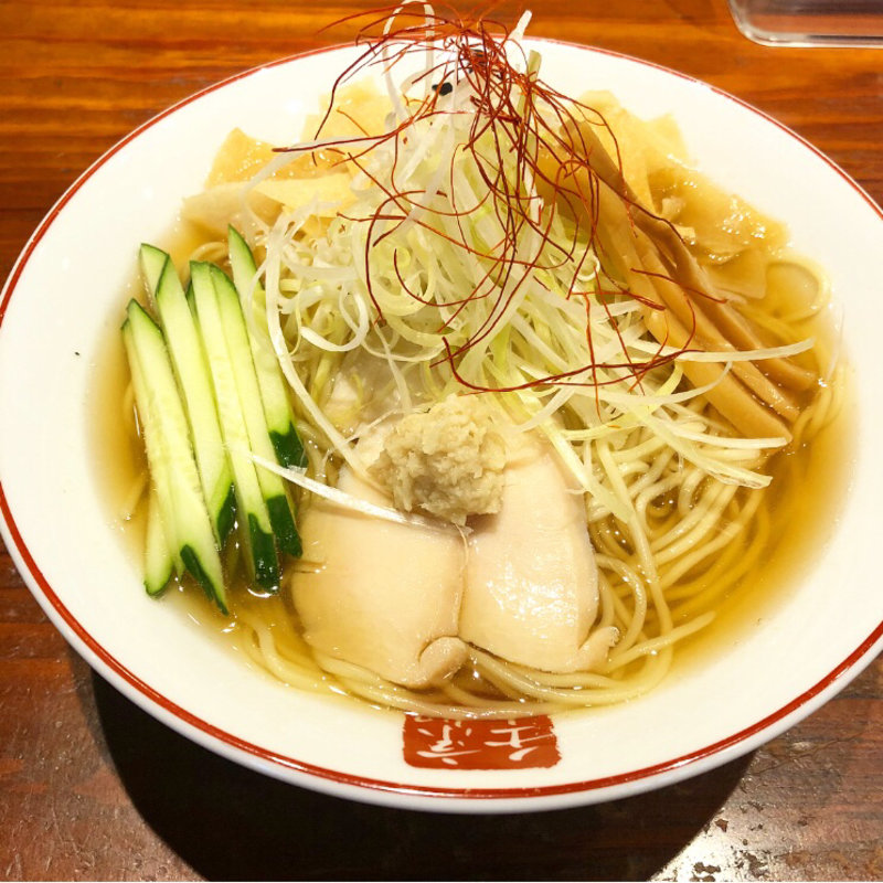 冷やし白醤油ラーメン(元祖熟成細麺　香来 壬生本店 )