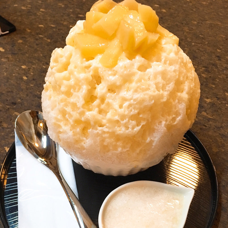 もものかき氷(鹿の子)