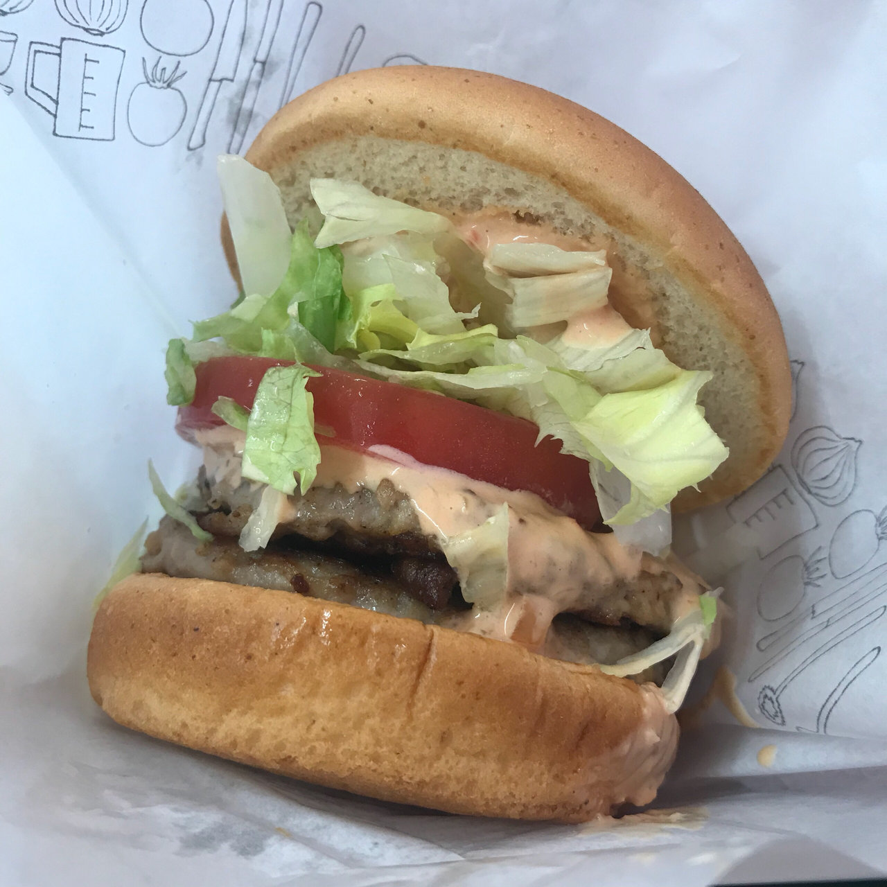 ダブルモス野菜バーガー モスバーガーファクトリー 島忠小平店 の口コミ一覧 おいしい一皿が集まるグルメコミュニティサービス Sarah