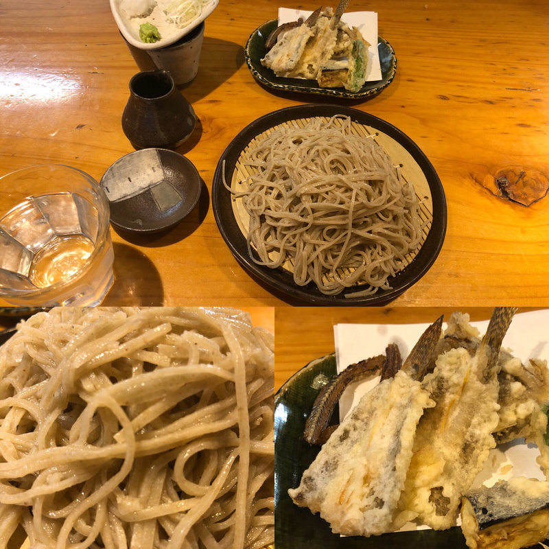 ハゼの天ざる(蕎楽亭)