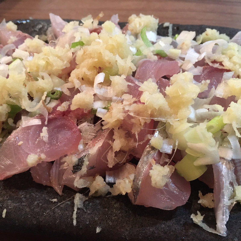 アジのたたき(やっこ)