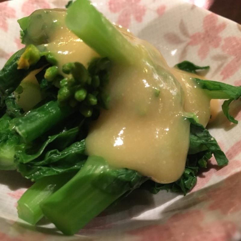 菜の花の辛子酢味噌かけ(ちょこっとBar)