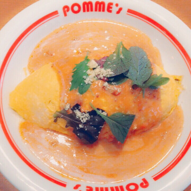 クリームボロネーゼオムライス(ポムズファーム アリオ亀有店)