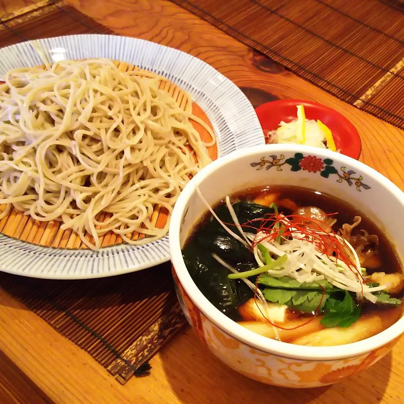 はもと舞茸のつけそば(手打たけうち)