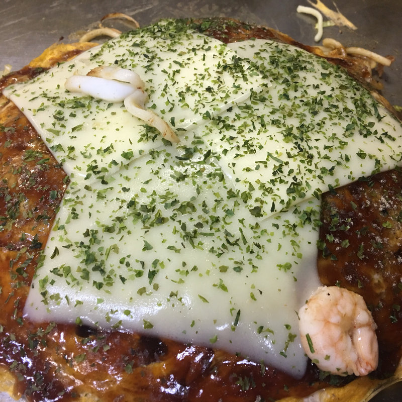 チーズお好み焼き ソバ大盛り(おこのみ亭 )