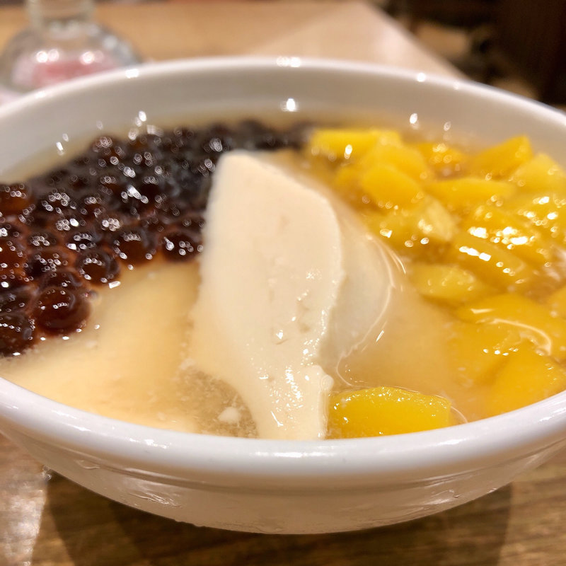 豆花 タピオカ マンゴーのトッピング(春水堂アミュプラザ博多店)