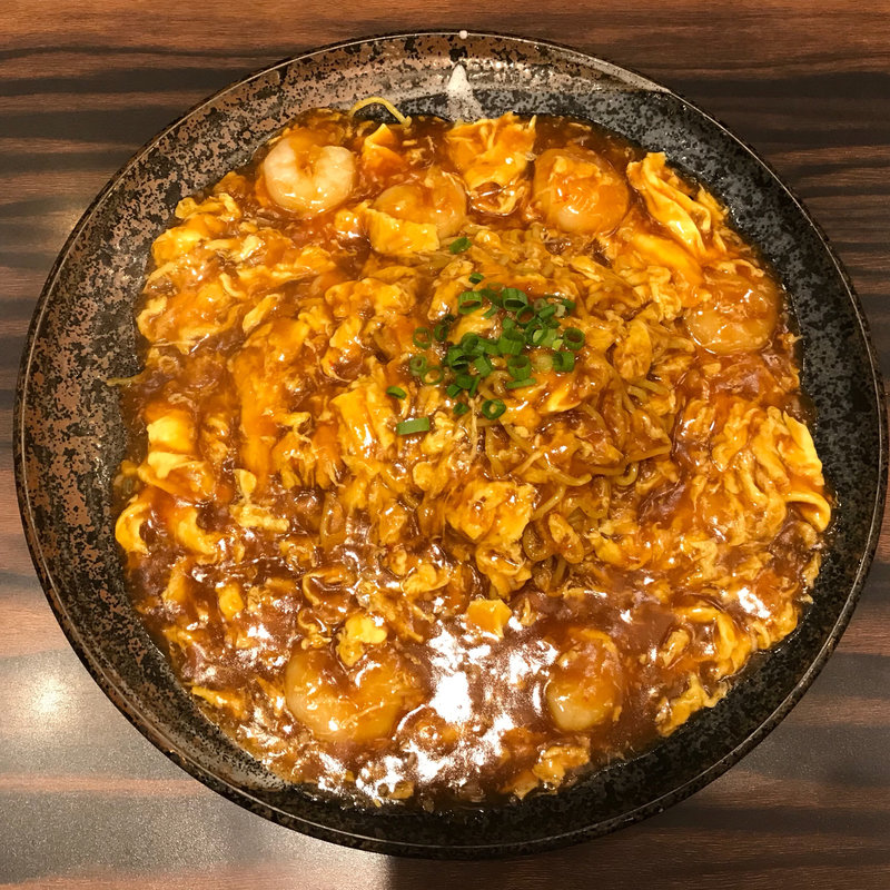 エビチリあんかけ焼きそば(暖龍 イオンモール旭川西店)