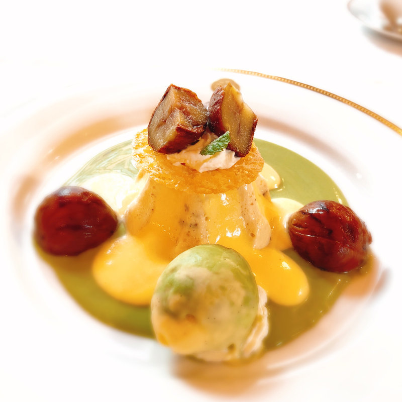 岐阜県産 美濃栗のババロア(資生堂パーラー サロン・ド・カフェ 銀座本店)