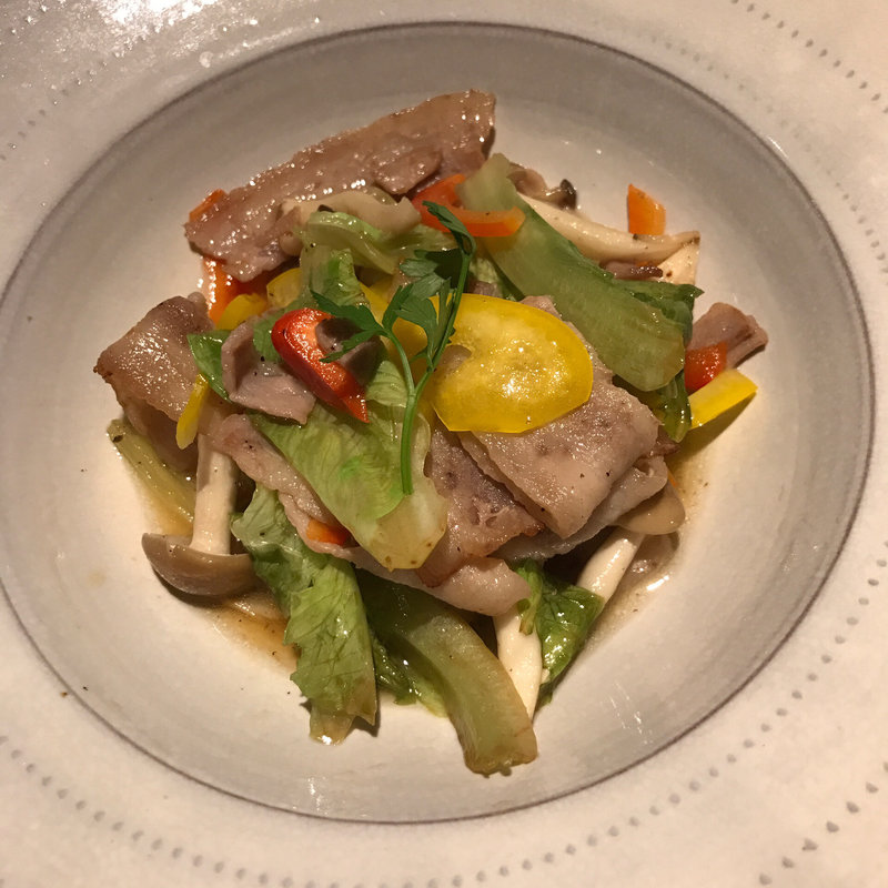 豚肉と野菜の蒸し(六ヶ城)