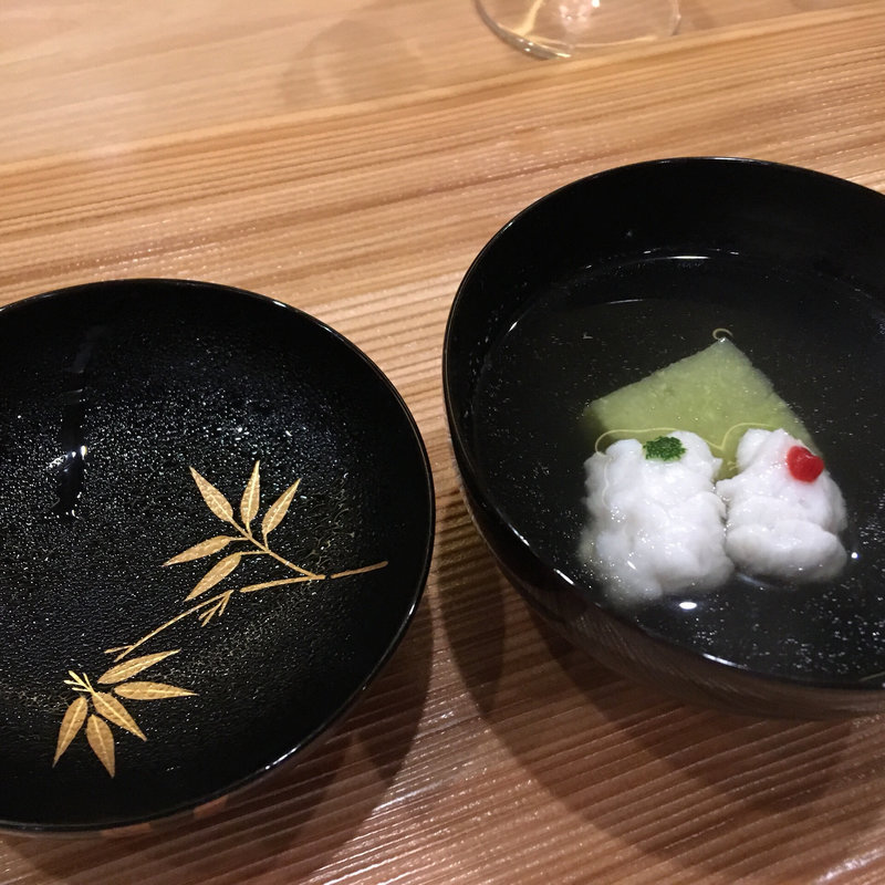 明石産鱧の湯引き(Kenzo Napa)