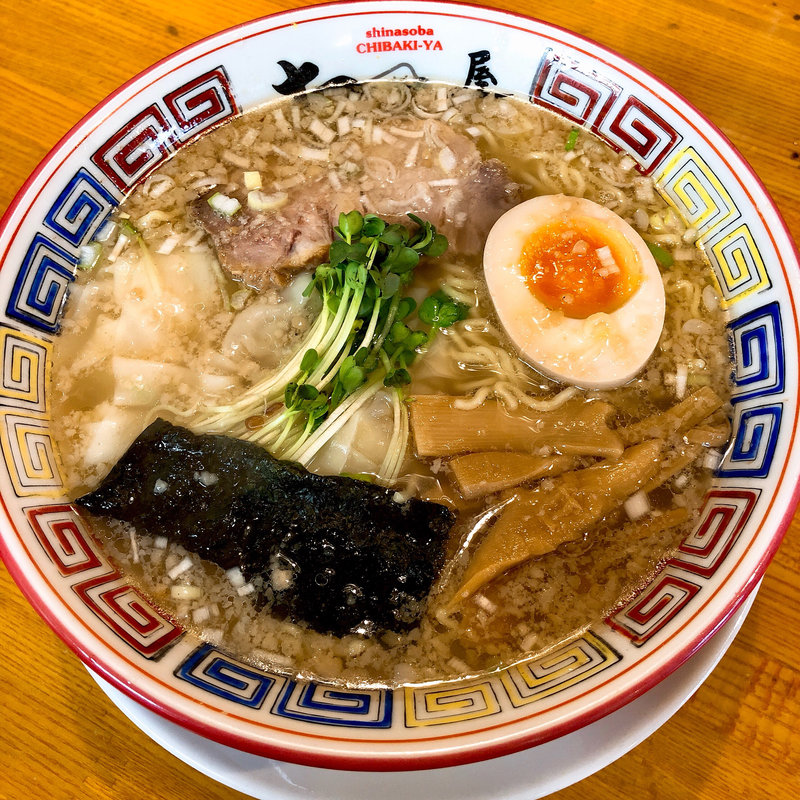 海老塩ワンタンそば(ちばき屋)