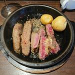 ワイルドステーキ&ハンバーグ盛り合わせ(いきなりステーキ 国立店 )