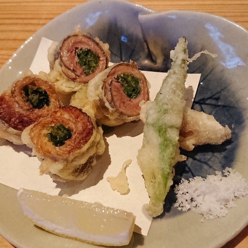 秋刀魚みつば巻(あずみのおそば 樽屋玄助)